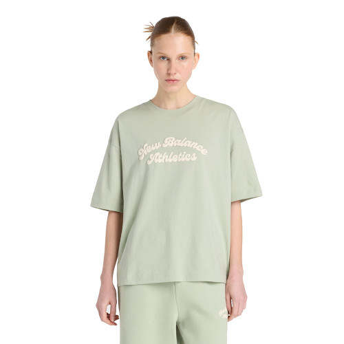 New Balance Γυναικεία κοντομάνικη μπλούζα Linear Heritage Oversized T-Shirt